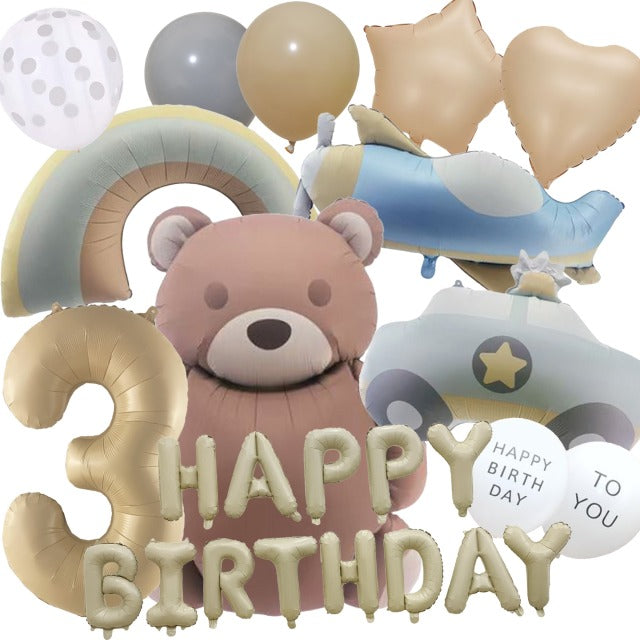 くすみカラー 誕生日 バルーンセット(おしゃれ・1歳バースデー向け)