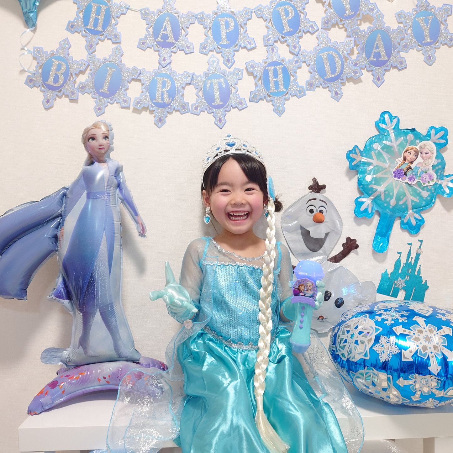 アナと雪の女王 誕生日 バルーンセット（全13点・飾り付けガイド付き）