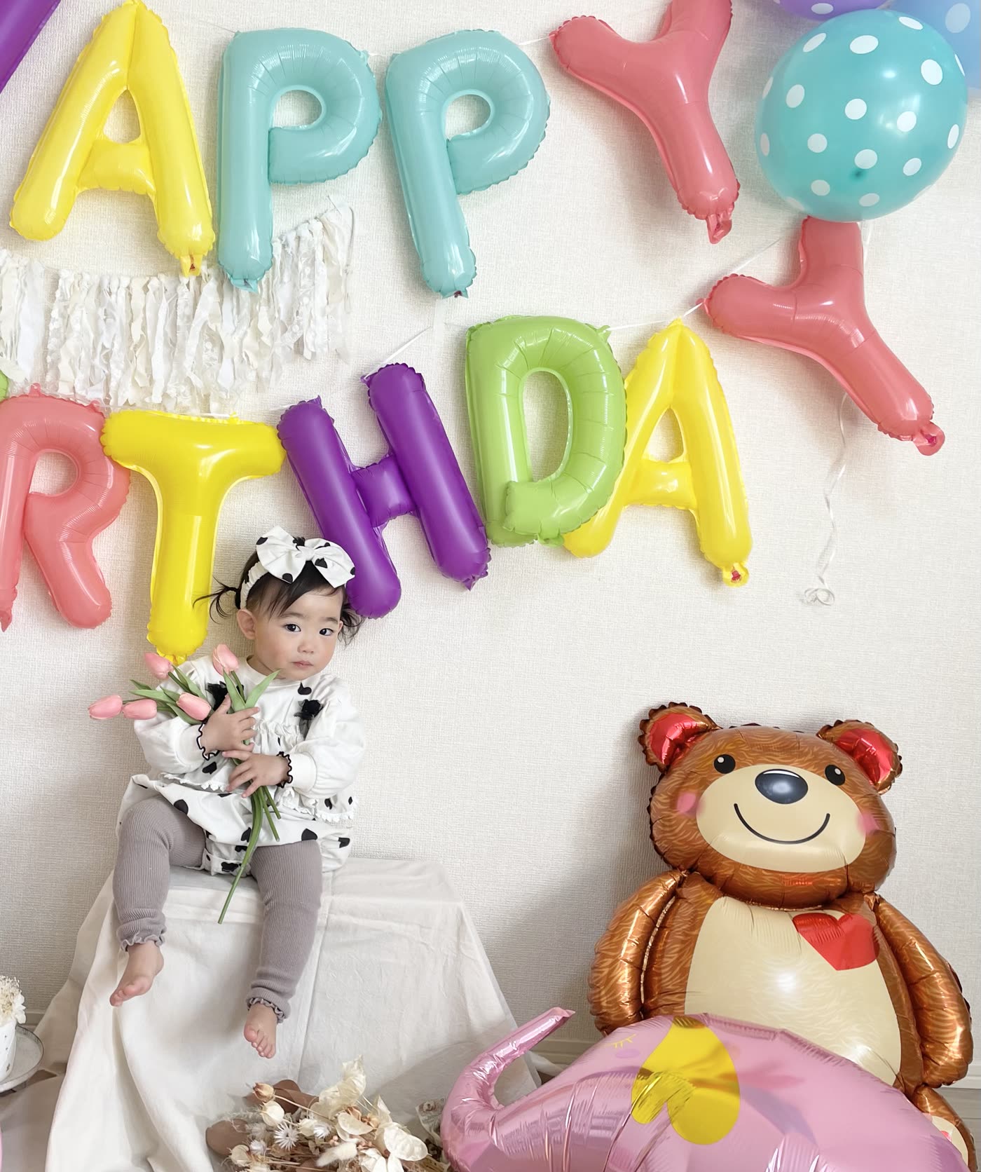 アンパンマン乗り物ver バルーンセットで飾った誕生日